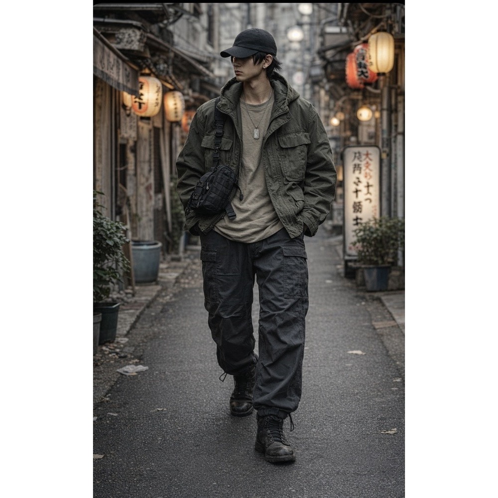 Nanamica Japan Cargo Pants Men's SZ36 ARMY Adjustable Waist Ripstop SUCS303U